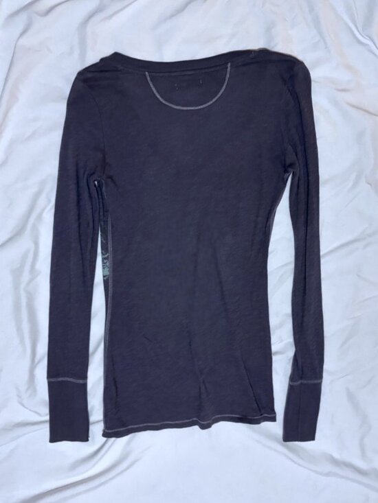 2010 American Eagle Tunic S Long Sleeves Deep V Fairy Grunge Poet 100% Cotton - Picture 3 of 7